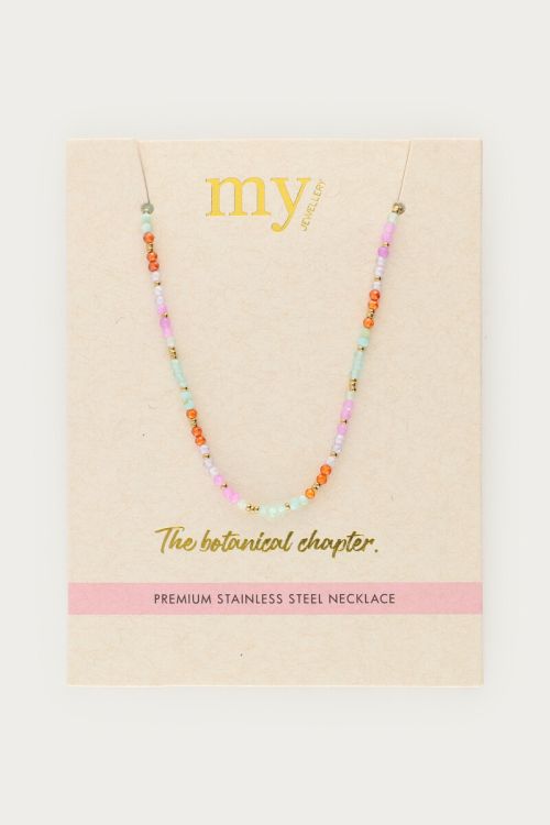 Botanical necklace with blue beads | My Jewellery