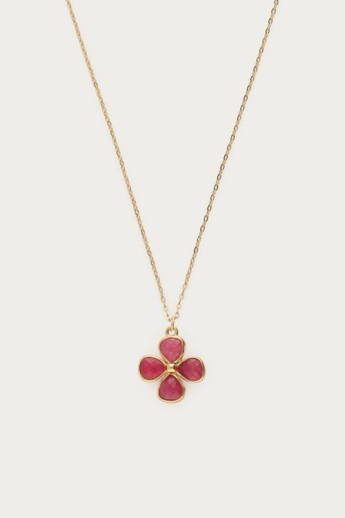 Botanical necklace with pink clover | My Jewellery