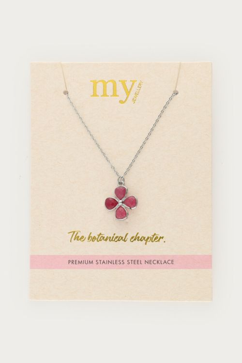 Botanical necklace with pink clover | My Jewellery