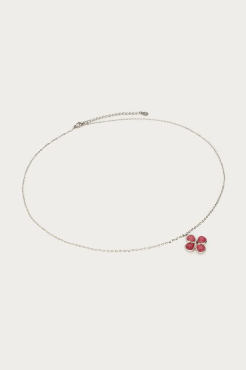 Botanical necklace with pink clover | My Jewellery