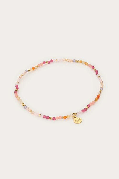 Botanical bracelet with pink beads | My Jewellery