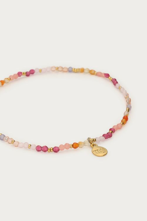 Botanical bracelet with pink beads | My Jewellery