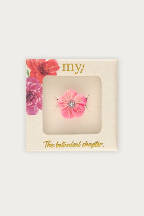 Botanical ring with pink flower | My Jewellery