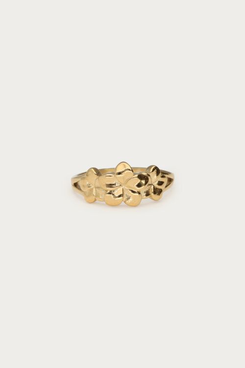 Botanical ring with three flowers | My Jewellery