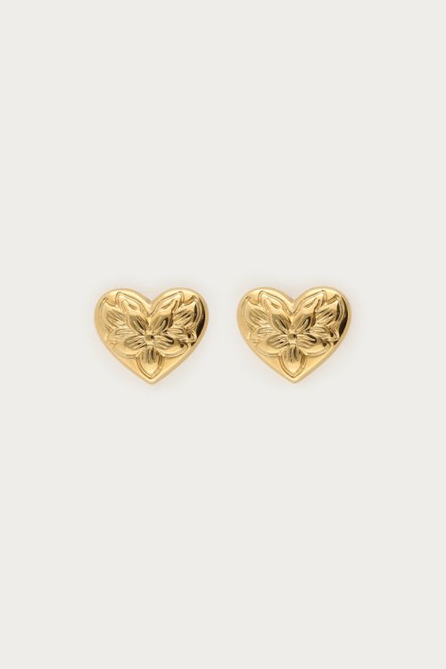 Botanical studs bloemen hart groot