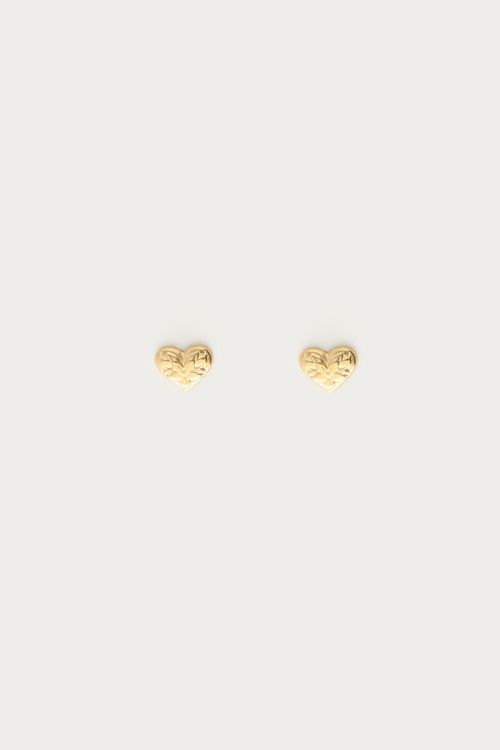Botanical studs floral heart mini
