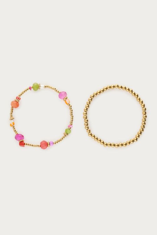 Armband Set mit bunten Perlen