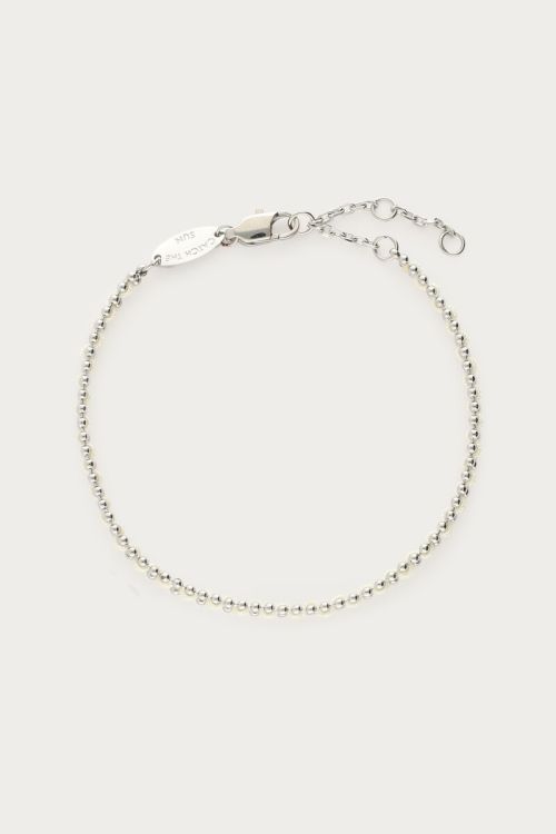 Bracelet with ball chain & white cord | My Jewellery