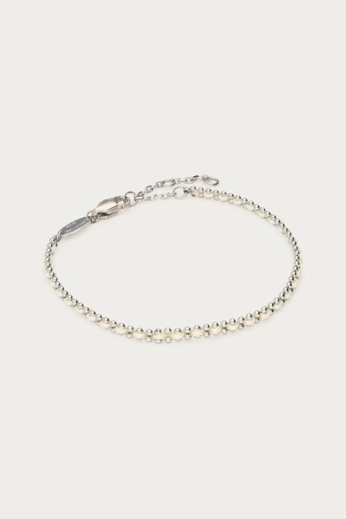 Bracelet with ball chain & white cord | My Jewellery