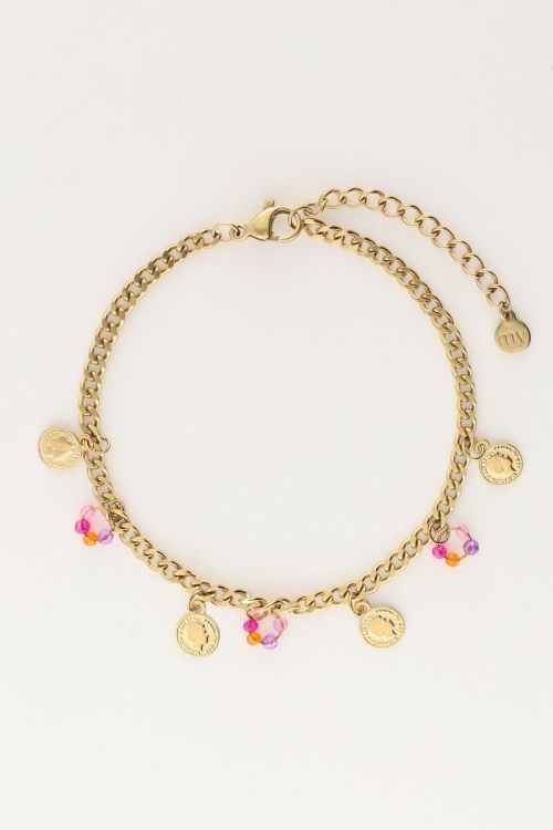 Bracelet with beads & large coins | My Jewellery