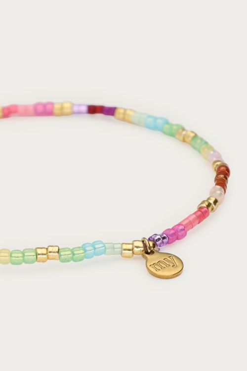 Bracelet with blue & pink Miyuki beads | My Jewellery