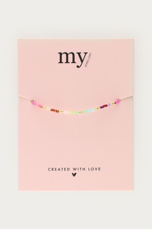 Bracelet with blue & pink Miyuki beads | My Jewellery