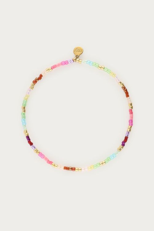 Bracelet with blue & pink Miyuki beads