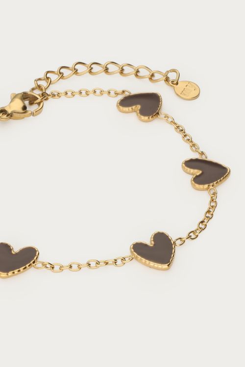 Bracelet with brown hearts | My Jewellery