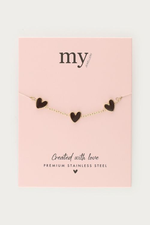 Bracelet with brown hearts | My Jewellery