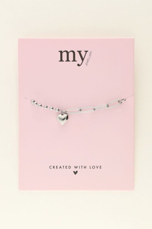 Bracelet with chain and heart | My Jewellery
