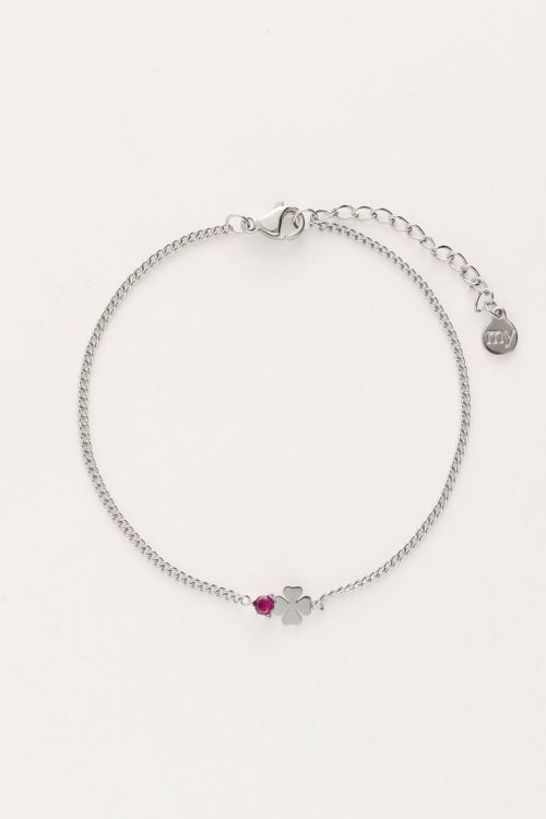 Bracelet with clover & rhinestone | My Jewellery
