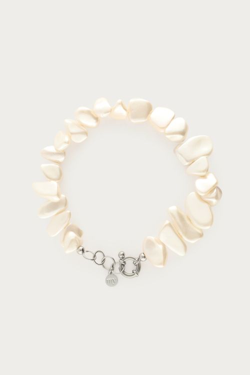 Bracelet with flat faux pearls | My Jewellery