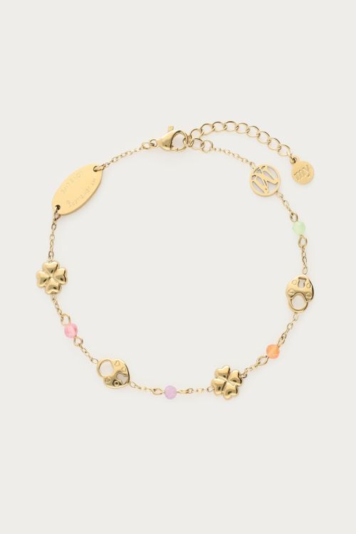 Bracelet with clover & clasp | My Jewellery