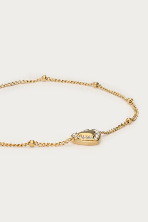 Bracelet with heart & rhinestone details | My Jewellery