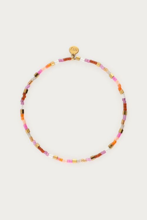 Bracelet with orange & pink Miyuki beads | My Jewellery