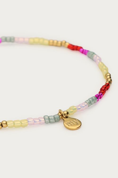Bracelet with red & pink Miyuki beads | My Jewellery