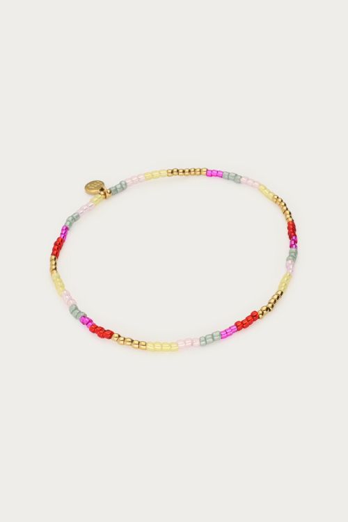 Bracelet with red & pink Miyuki beads | My Jewellery