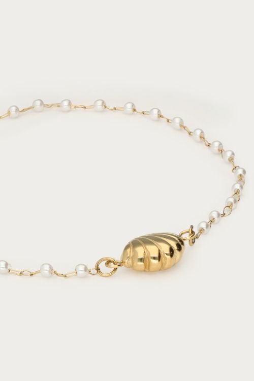 Bracelet with shell and faux pearls | My Jewellery