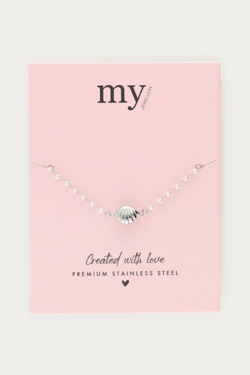 Bracelet with shell and faux pearls | My Jewellery