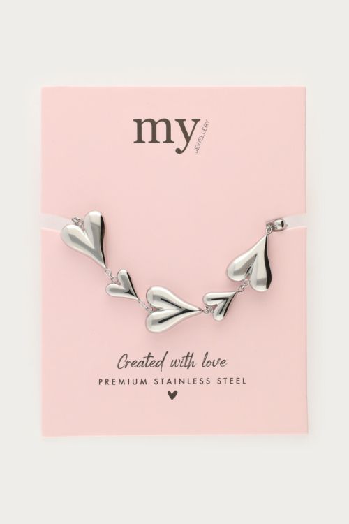Bracelet with small and large hearts | My Jewellery