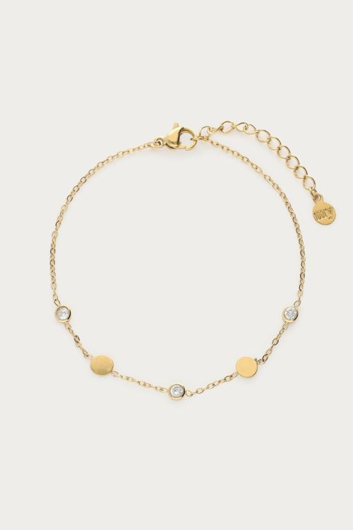 Bracelet with small coins & rhinestones | My Jewellery