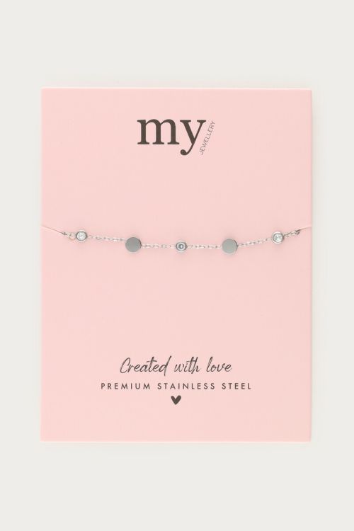 Bracelet with small coins & rhinestones | My Jewellery