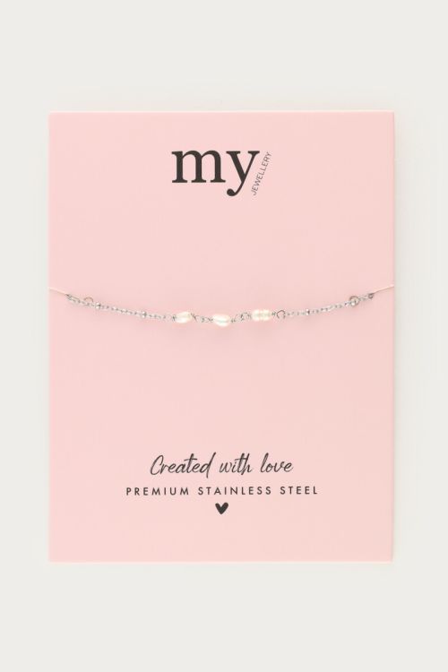 Bracelet with three freshwater pearls & beads | My Jewellery