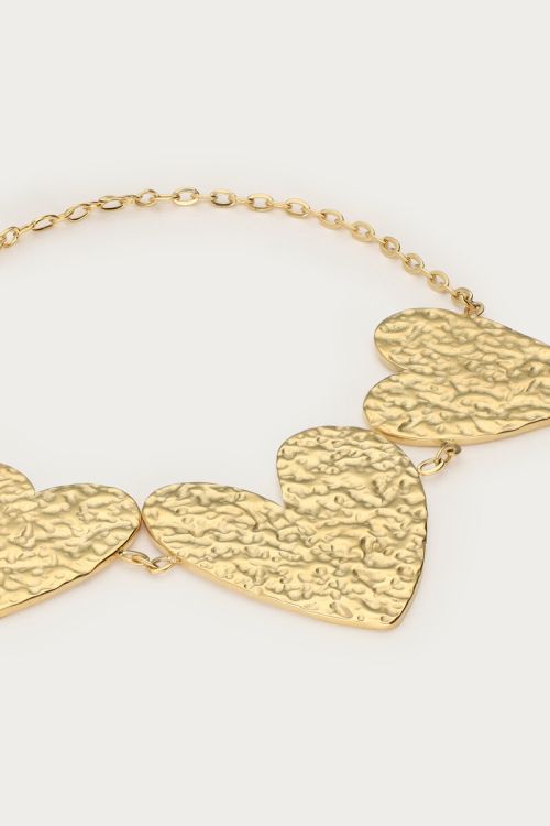 Bracelet with three hearts "hammered" | My Jewellery