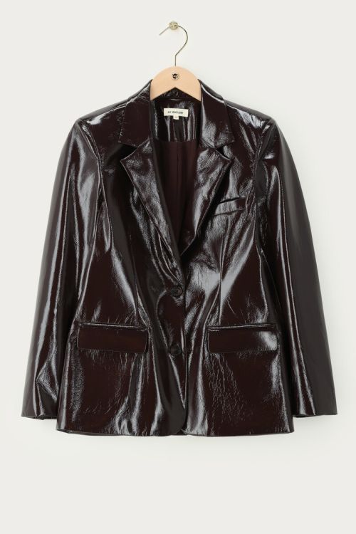 Bruine lak blazer