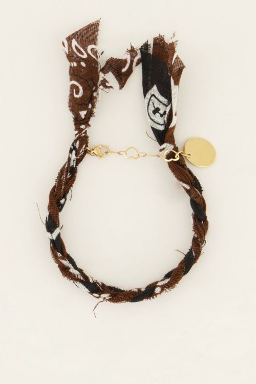 Billy Goat Haat Dan Gevlochten armband met bandana print | My Jewellery