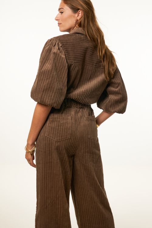 Brown corduroy jumpsuit | My Jewellery