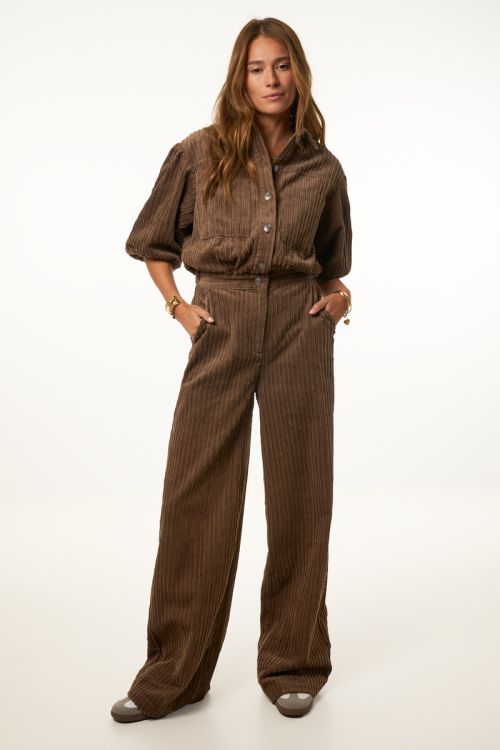 Brown corduroy jumpsuit | My Jewellery