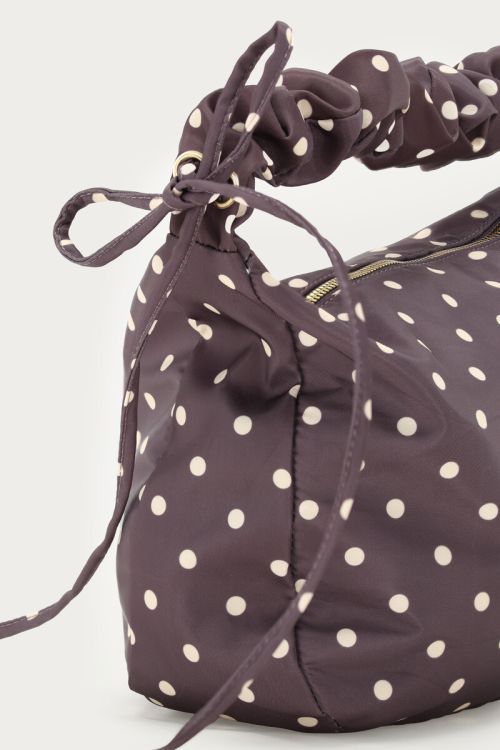 Brown crossbody bag with polka dot | My Jewellery