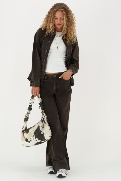 Brown denim blouse | My Jewellery