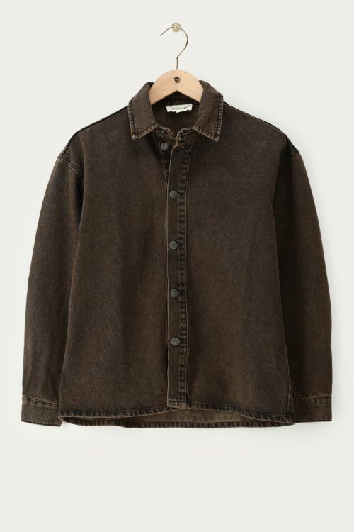 Bruine denim blouse