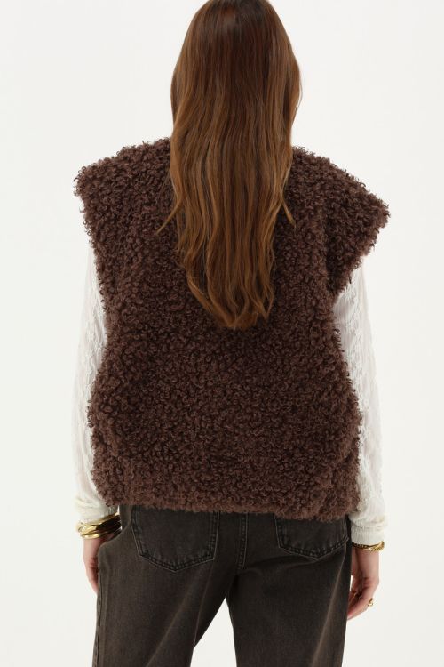Brown gilet faux fur | My Jewellery