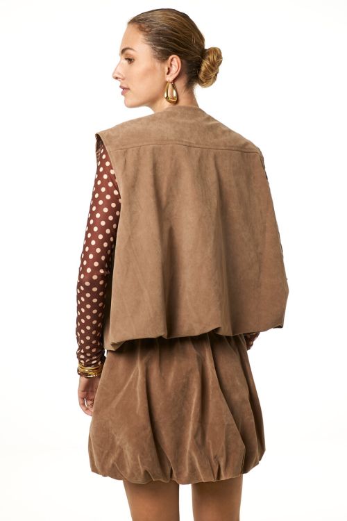 Brown gilet in suede look | My Jewellery