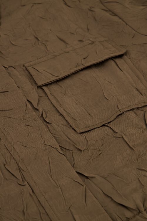 Brown jacket with pockets textured | My Jewellery