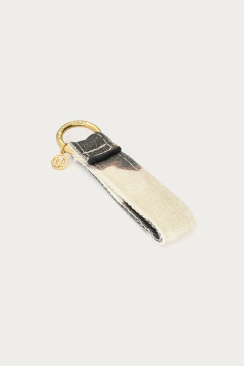 Brown key ring with cow print | My Jewellery