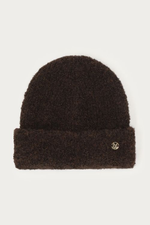 Braune gestrickte Mütze