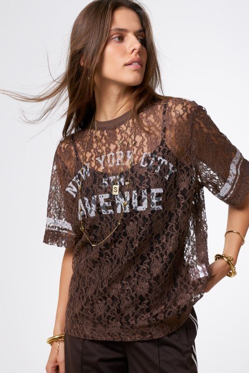 Brown lace top "New York Avenue" | My Jewellery