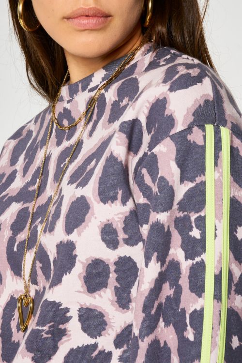 Brown leopard print balloon sweater | My Jewellery