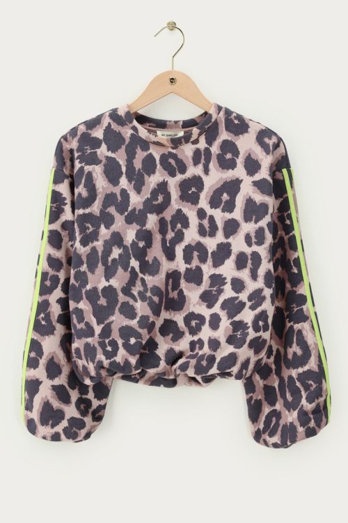 Brown leopard print balloon sweater | My Jewellery