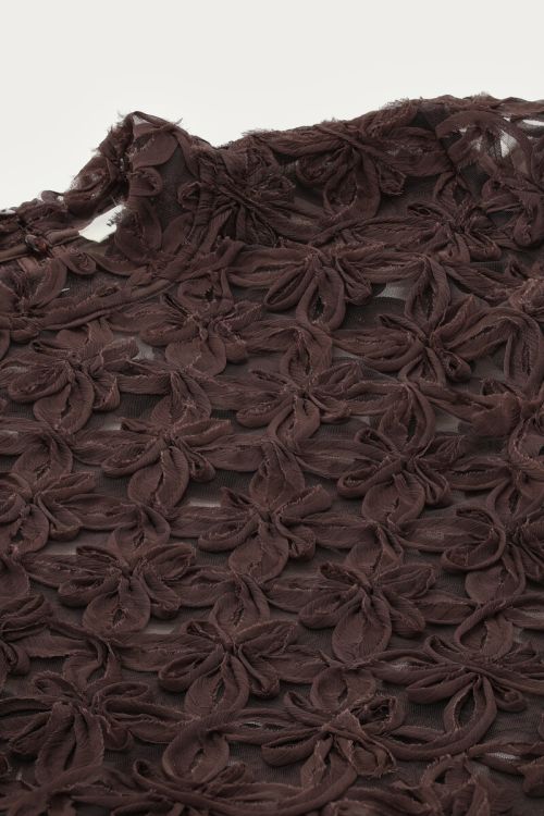 Brown mesh top with flowers | My Jewellery